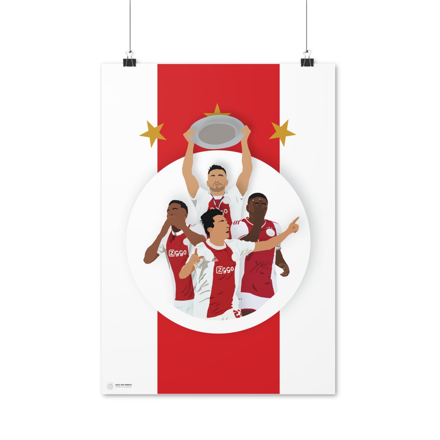Ajax poster - Tadic, Timber, Bergwijn, Berghuis