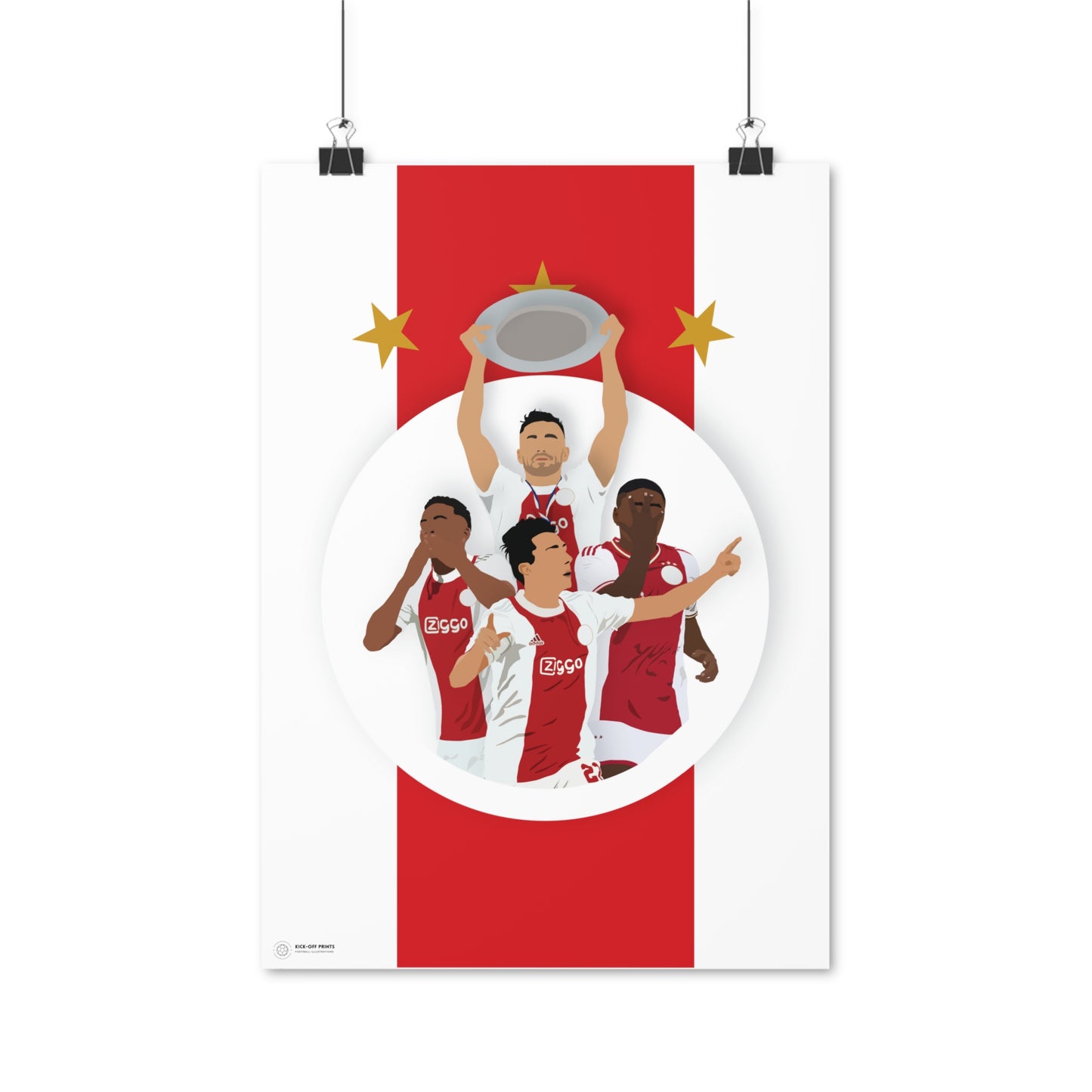 Ajax poster - Tadic, Timber, Bergwijn, Berghuis
