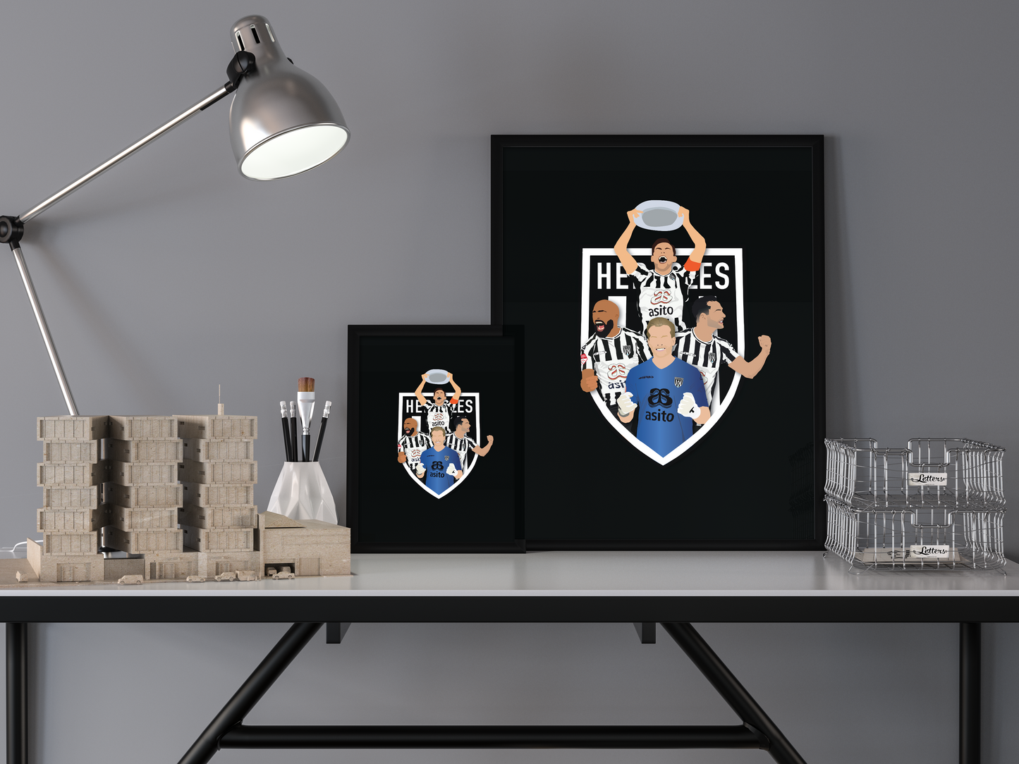 Heracles kampioensposter met Hoogma, Armenteros, Bruns en Brouwer