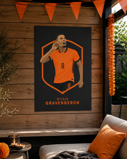 Ryan Gravenberch Poster – WK 2026 Editie | Nederlands Elftal