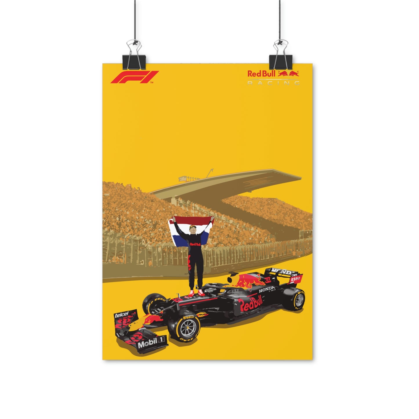 Max Verstappen op circuit Zandvoort poster