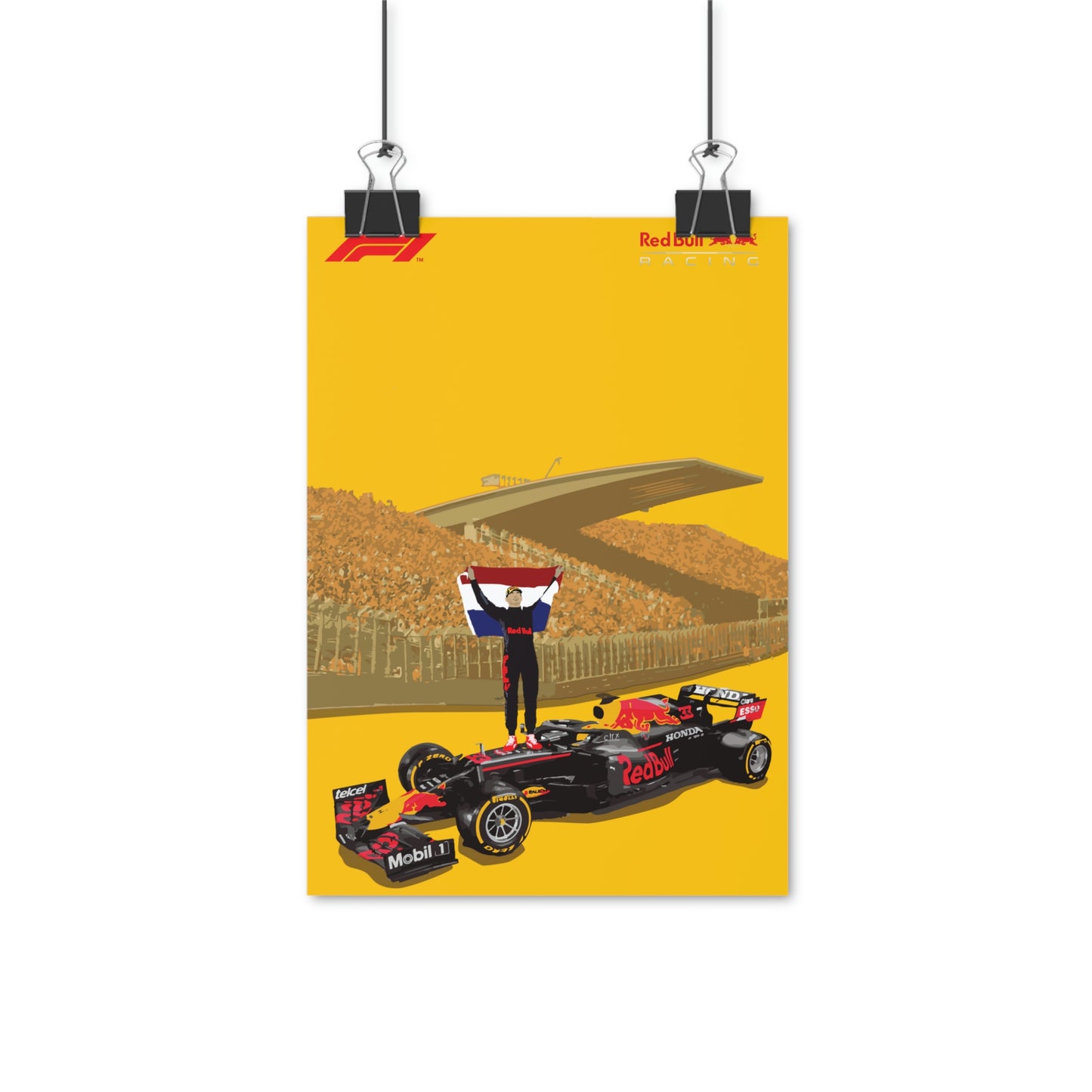 Max Verstappen op circuit Zandvoort poster